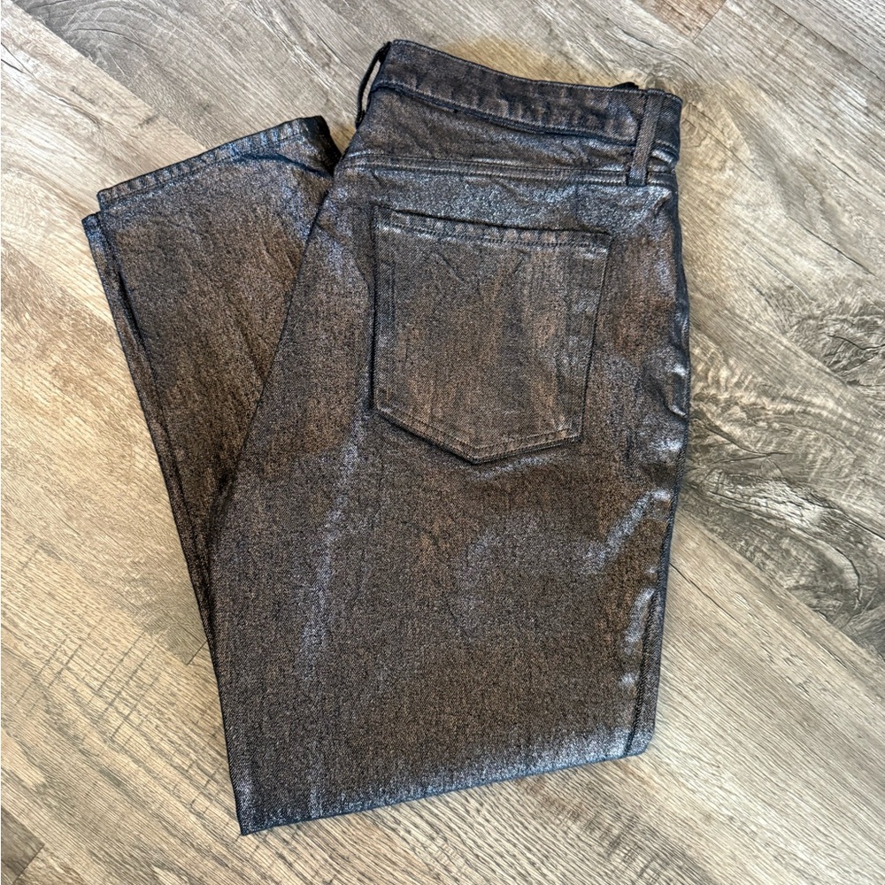 Metallic Black Jeans